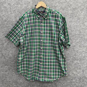 American Living Men's Button Down Shirt XL, Short Sleeve, 100% Cotton, Preppy